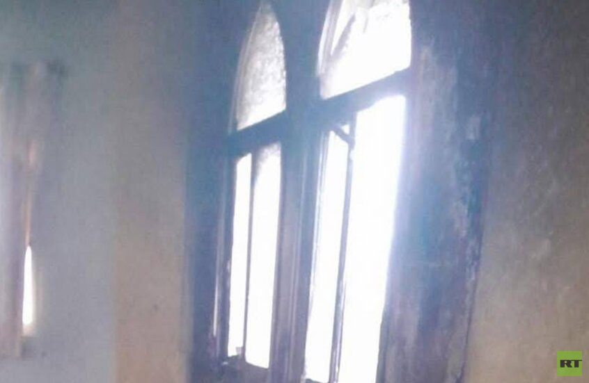 آتش کشیدن مسجدی شهر سلفیت توسط شهرک‌نشینان صهیونیست