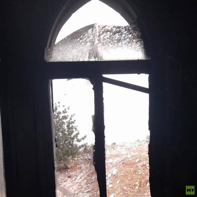 آتش کشیدن مسجدی شهر سلفیت توسط شهرک‌نشینان صهیونیست