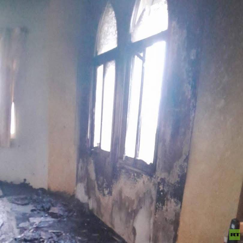 آتش کشیدن مسجدی شهر سلفیت توسط شهرک‌نشینان صهیونیست